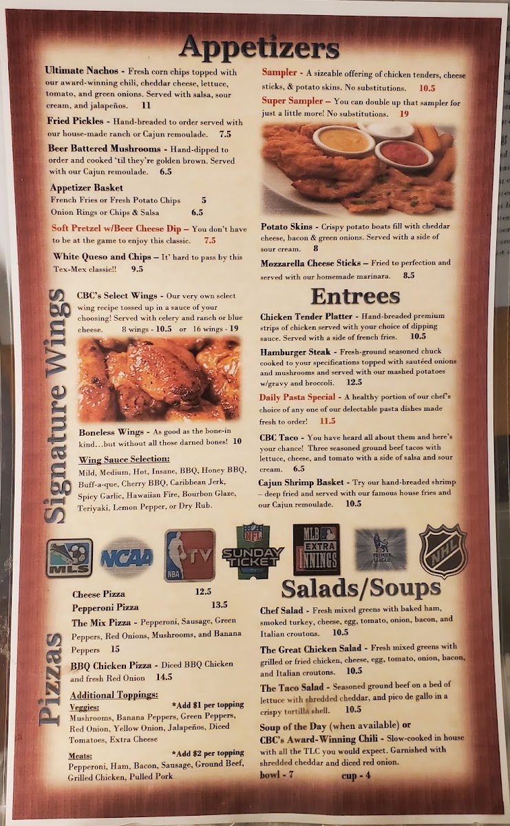 CBC Cleveland Menu - Image 5